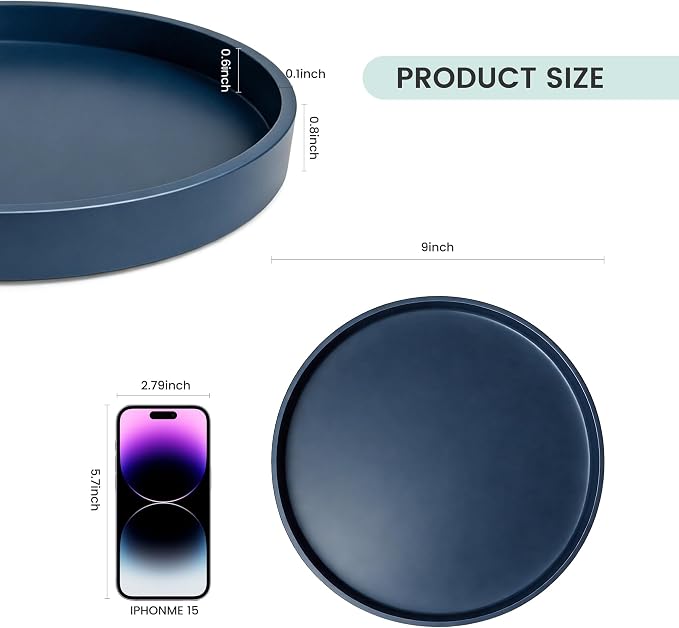 1 Pack 9" Bathroom and Vanity Tray, ABS Bathroom Counter Organizer, Coffee - Image 7