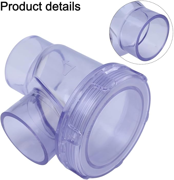 PVC Check Valve for Backflow Prevention, 50mm Transparent Non-Return Water - Image 4