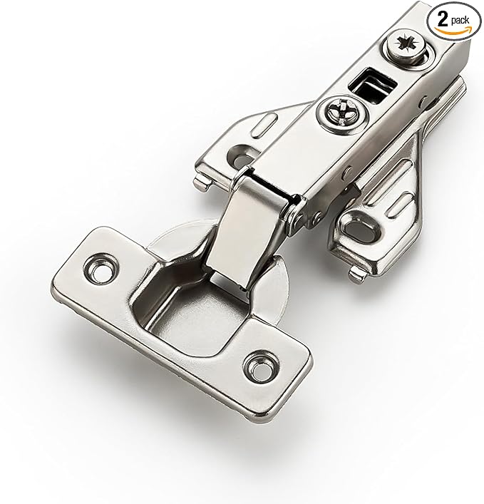 105 Degree Concealed Kitchen Cabinet Hinges, Full Overlay, 2 Packs | Soft Close by JOY+DECOR