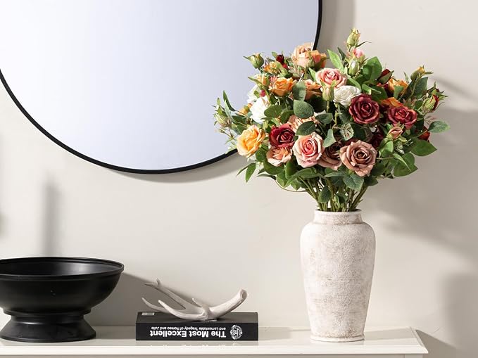 Ceramic Large Flower Vase, Rustic Vase Tall Farmhouse Decorative Vase Floral - Image 8
