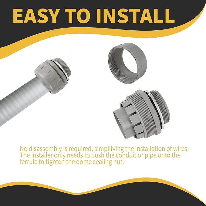 Conduit Connectors, 2 Inch, Non-Metallic, - Image 5