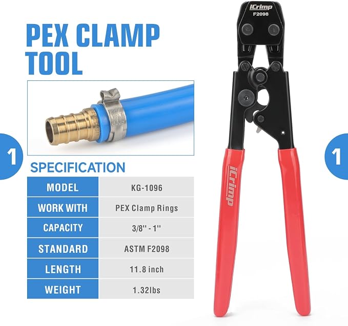 iCrimp 3/8 to 1 inch Cinch Clamp Crimping Tool Kit, - Image 2