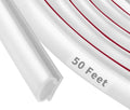 50 Feet D-Shape Rubber Weather Stripping Door Seal Strip, Self-Adhesive Backing by Fingwerk