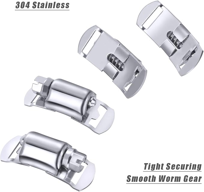 Stainless Steel Worm Gear Hose Clamp Assortment Kit, Cut-To-Fit | DIY 12FT - Image 5