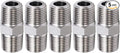 1/8" Male to 1/8" Male NPT Hex Nipple 304 Stainless Steel Threaded Pipe Fittings by JoyTube