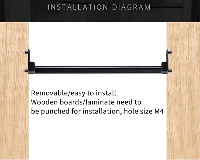 INCREWAY 12 PCS Wardrobe Bracket Zinc Alloy Closet Rod Holders Wall Mounted - Image 7