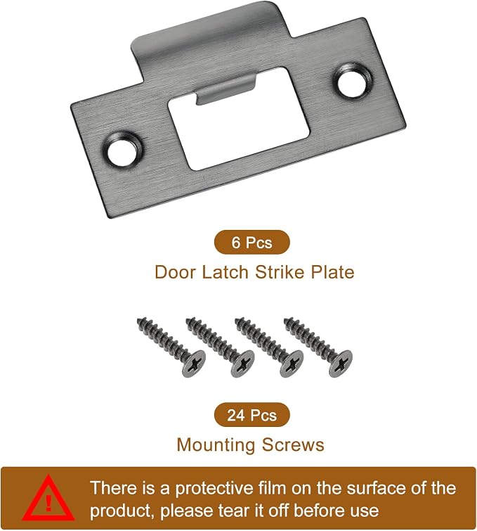 uxcell t Door Strike Plate, Dark Gray - Image 3