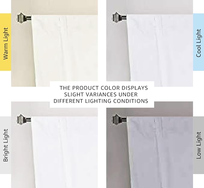 H.VERSAILTEX Pure White Curtain Thermal Insulated Tie Up Window Shade Light - Image 5