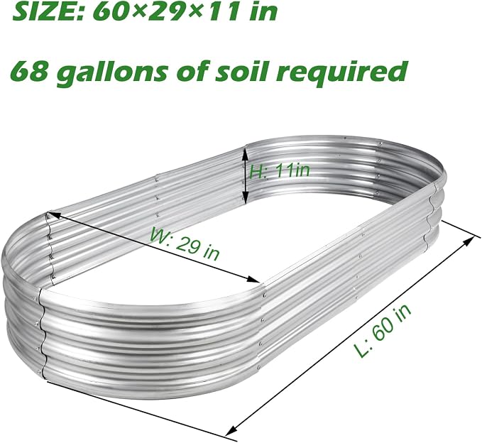 Rakukiri Raised Garden Bed GRS Certified Galvanized Planter Box Outdoor - Image 3