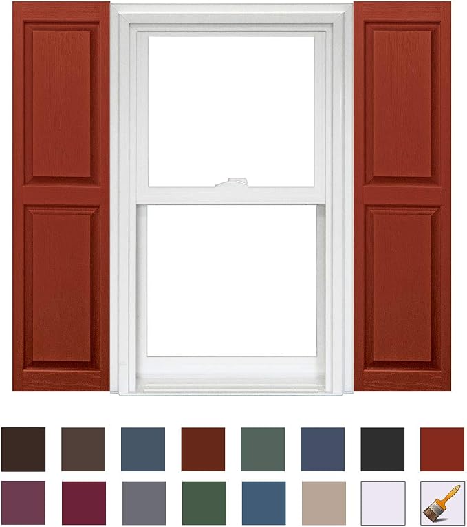 Polaris Homeside Raised Panel Vinyl Shutters 14-1/2in. x 71in. - Image 2