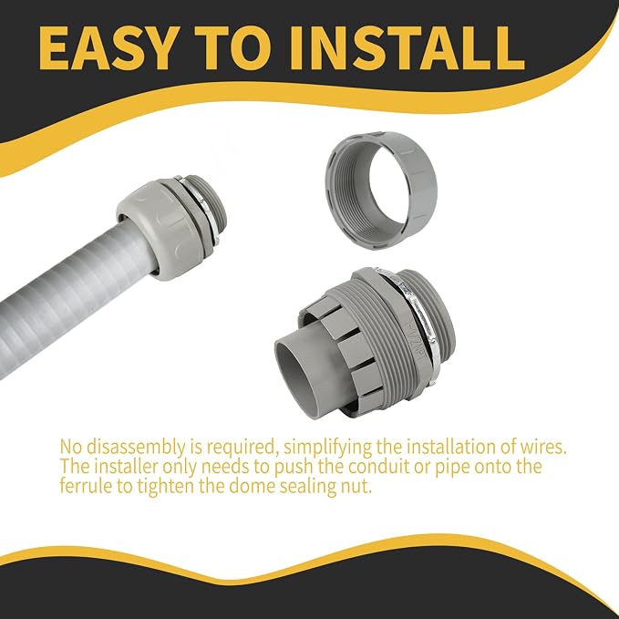 Conduit Connectors, 1-1/2 Inch, Non-Metallic, - Image 5
