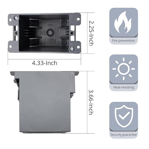 1-Gang PVC Old Work Outlet Box, ETL Certified, fire-resistant, ETL Certified - Image 3