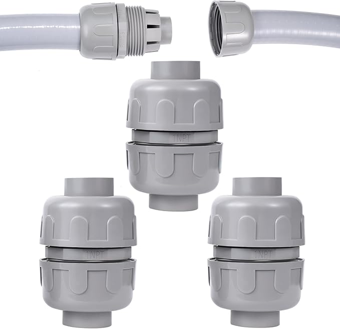 NPT 1 Double Conduit Liquid-Tight Connector Straight | Extend Repair Conduit by Aandxmok