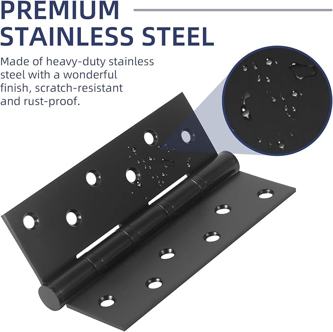 6 Pack Ball Bearing Door Hinges - Image 3