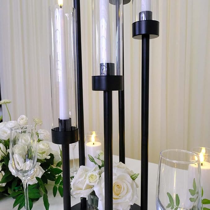 35inch 10pcs Black Candelabra Centerpieces - Image 6