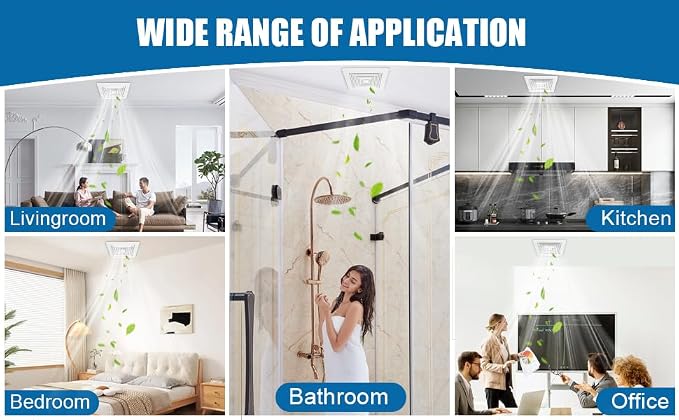 (3-Pack 9" BP90 Spring Bathroom Exhaust Fan Cover 9-1/4" x 9" Vent Cover - Image 9