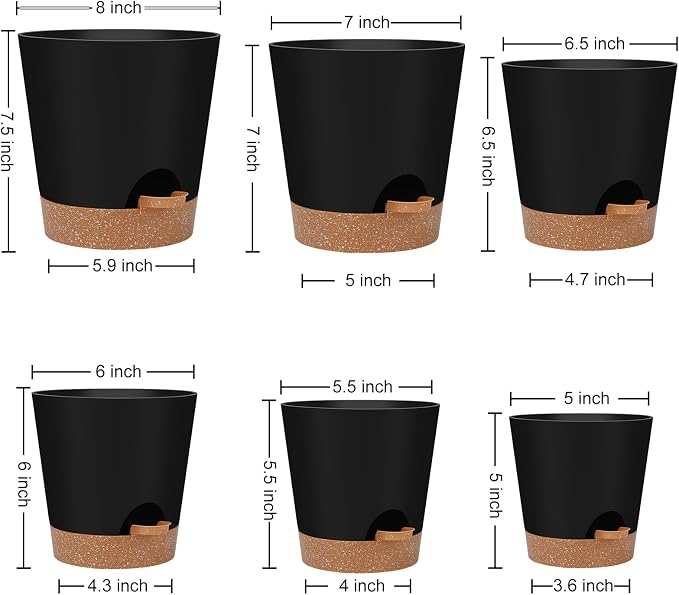 YNNICO Indoor Self Watering Planters - Image 2