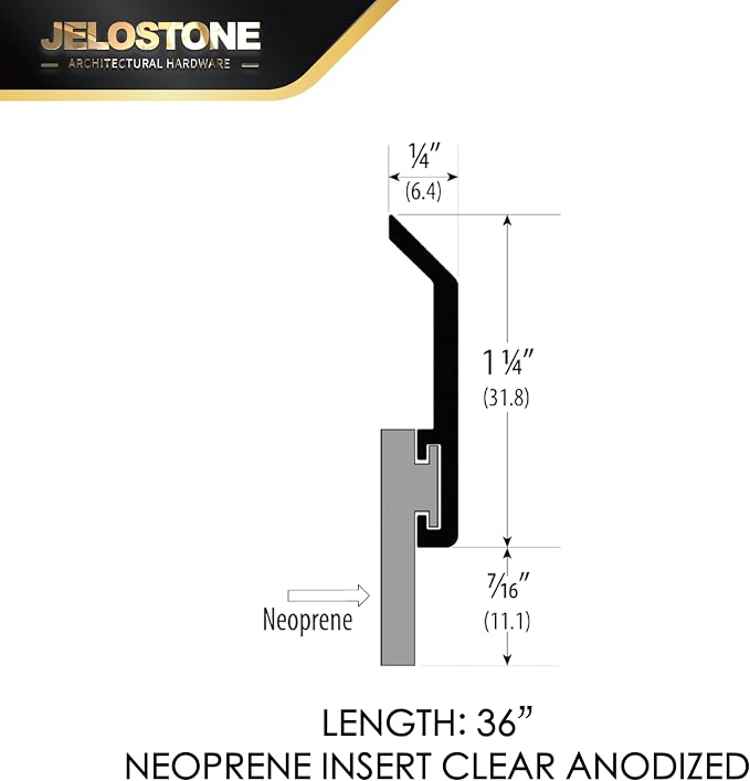 2 Pack - Commercial Door Bottom Sweep JS-N315, Heavy Duty Aluminum - Image 3