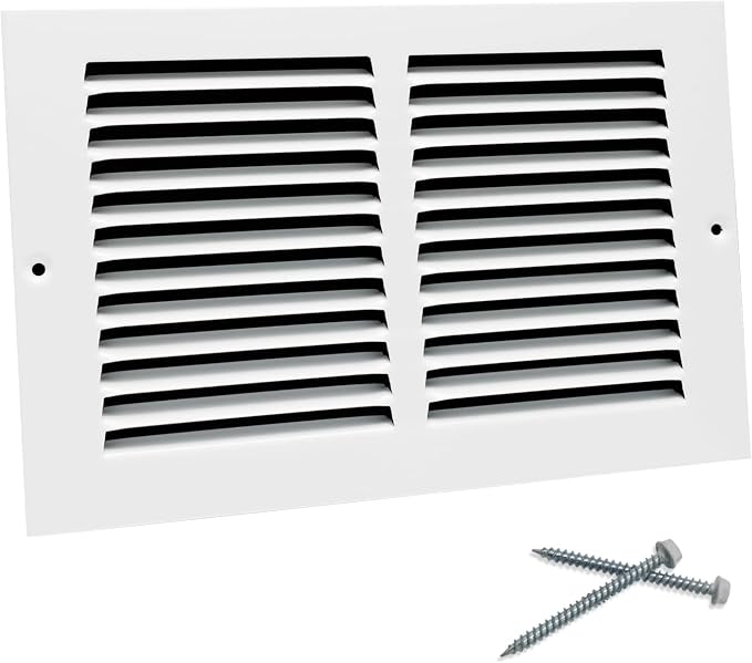 Fits 10"W x 6"H Duct Opening | Steel Return Air Grille, Air Return Vent Cover by Hathoro