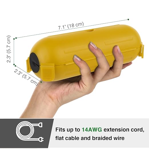 3 Pack Outdoor Extension Cord Waterproof Cover, - Image 3