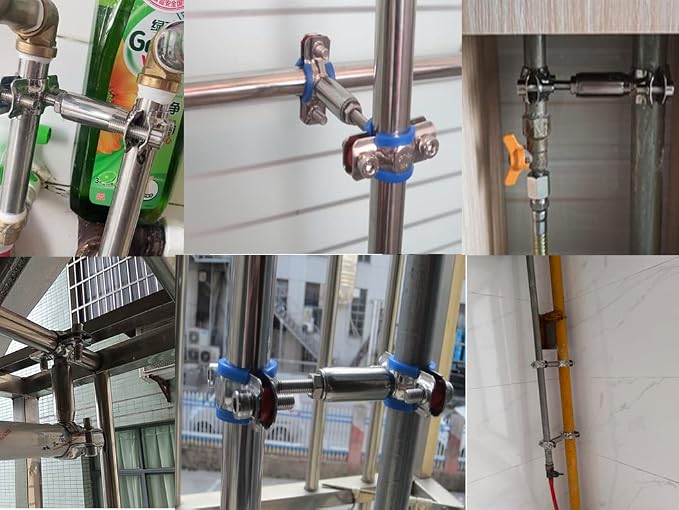Stainless Steel Adjustable Pipe Clamp Bracket - Image 4