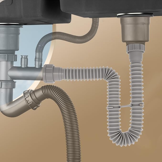 1-1/2" Flexible P-Trap Sink Drain Pipe Kit 5.7"-27" - Image 6