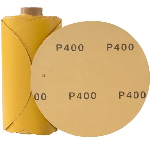100 PCS 6 Inch PSA Sanding Discs 400 Grit Sticky-Back Sandpaper | Adhesive by LuckyGuard