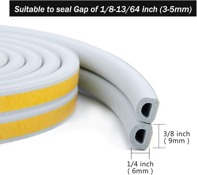 CloudBuyer Door & Window Weather Stripping, Soundproof Insulation Seal Strip - Image 4