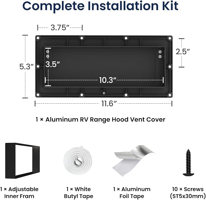 Safoner Aluminum RV Range Vent Cover, Camper Stove Exhaust Cover Accessories - Image 6