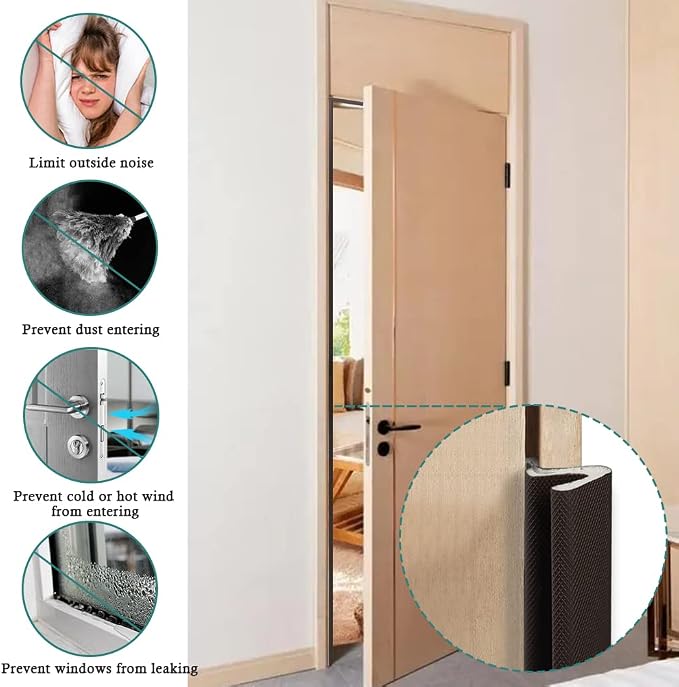 LSGCQ Kerf Weather Stripping for Door Seal Strip, 40 Ft, Front Door Seal Strip - Image 4