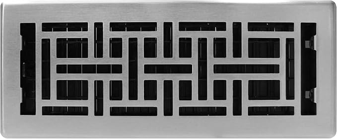 Decor Grates AJH412-NKL Oriental Floor Register, 4x12 Inches, Brushed Nickel - Image 7