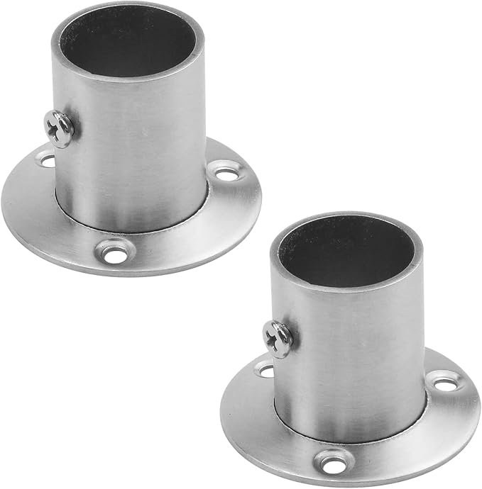 Antrader Stainless Steel Closet Rod Flange, 1 Inch Adjustable Socket Bracket | - Image 5