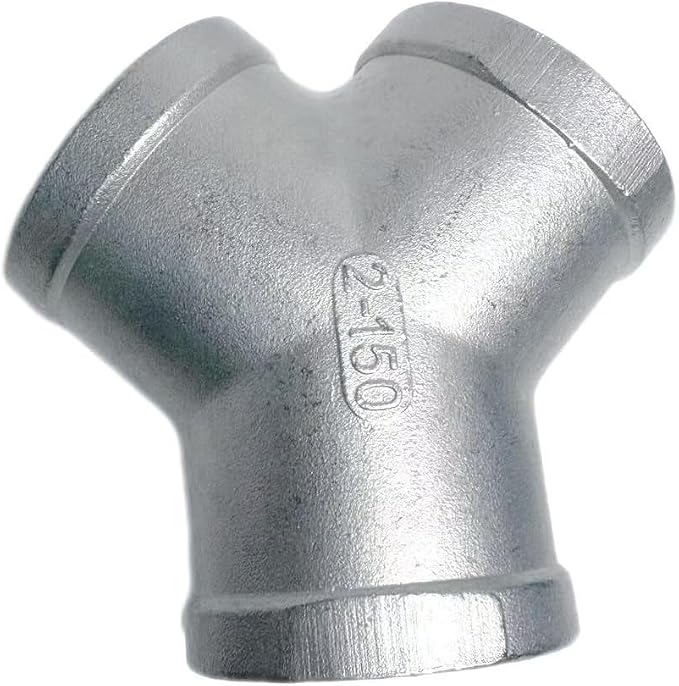 Stainless Steel 304 Tee NPT Female Y Shaped 3 Way Cast Pipe Fitting - Image 2