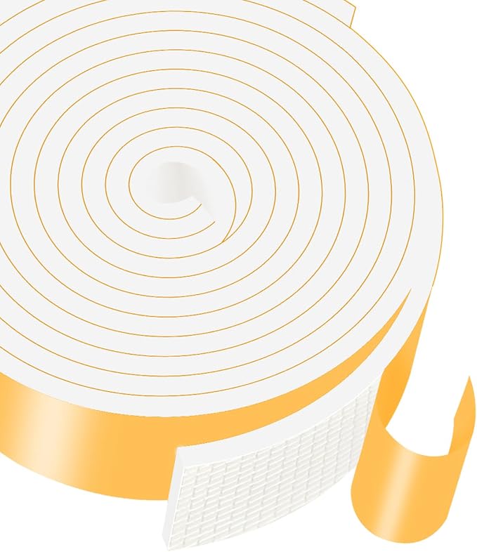 Weather Stripping, High Density CR, Strong Adhesive, 2 in x 1/4 in x 13Ft | by MIKONIYA