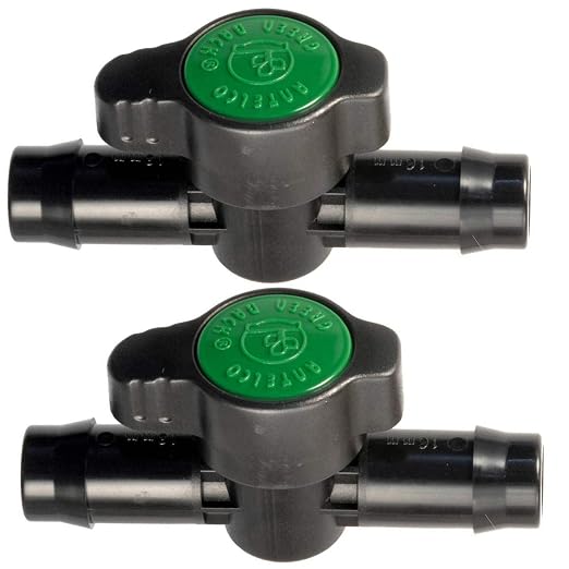 2-Pack In-Line Barbed Ball Valve 16mm by Habitech