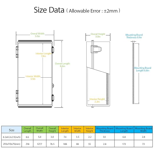 Electrical Box, IP67 Waterproof Hinged Cover Stainless Steel Latch Junction Box - Image 2