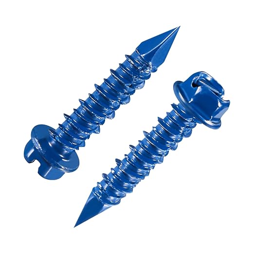 Wensilon # 3/16 "Slotted Hexagonal Concrete Screw anchoring kit, Three Color - Image 2