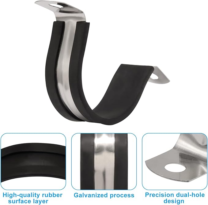 BokWin 1-9/16 Inch Stainless Steel Rigid Pipe Strap | Pipe Fasten Holder - Image 4