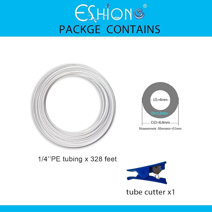 ESHIONG NSF Certified 1/4" O.D. Water tubing Hose Pipe - Image 2