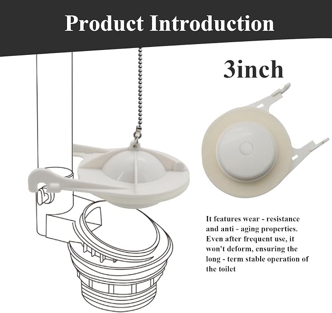 3-Inch Toilet Flapper For American Standard 738920-0070A | Universal Fit for WC - Image 2