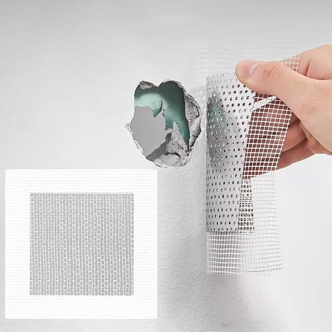 6pcs Drywall Repair Kit – 8" x 8" Self-Adhesive Wall Patch，Fiberglass Mesh & - Image 3