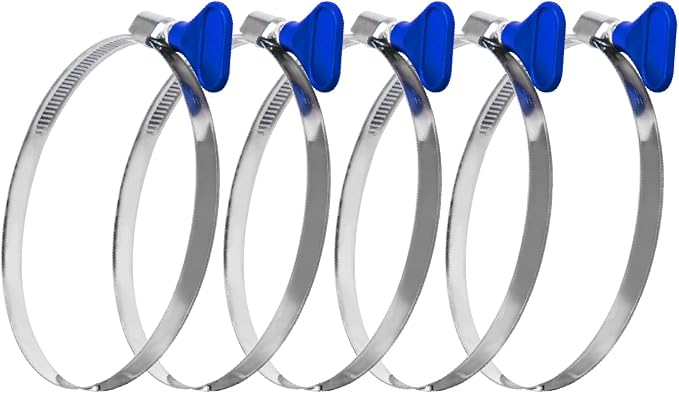 POWERTEC 70250 6 Inch Key Hose Clamp, Thumb Screw Key Adjustable Stainless by POWERTEC