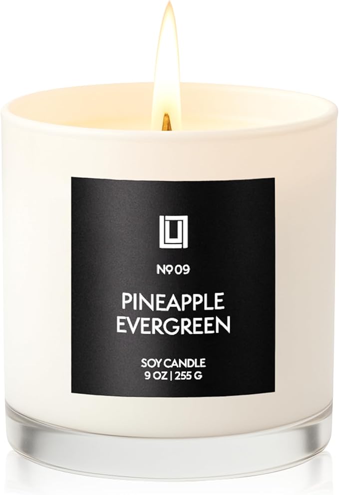 Lulu Candles Pineapple Evergreen Scented Soy Blend Jar Candle, 9 Oz. | Luxury - Image 2