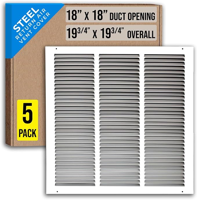 Fits 18x18 Duct Opening | Steel Return Air Grille by Handua | Vent Cover Grill by Handua