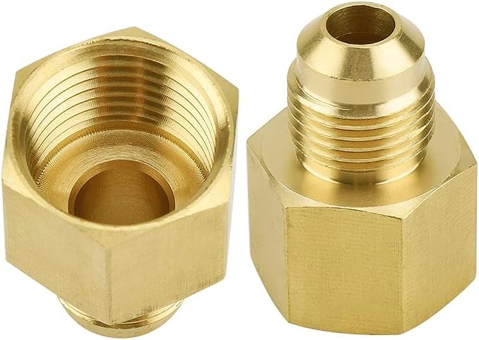 Brass Flare Tube Fitting Coupling Gas Adapter 3/8" Male x 1/4" NPT Female - Image 4