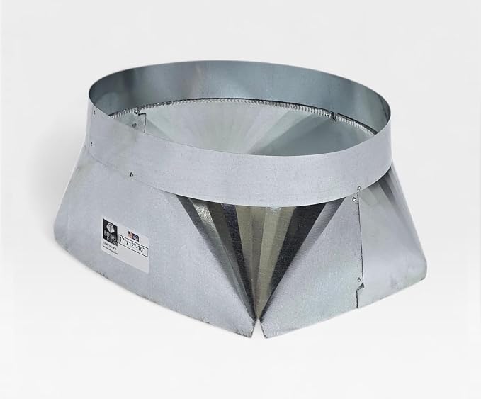 17"x12"-16" Square-to-Round Duct Transition Adapter - Image 2
