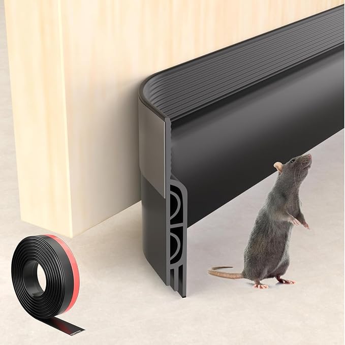 KNEELISA 39" Black Under Door Draft Stopper Interior by KNEELISA