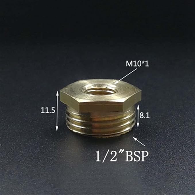 5PCS Brass Reducer Bushing M10 M14 M20 Metric Male to Female Thread Reducing - Image 2