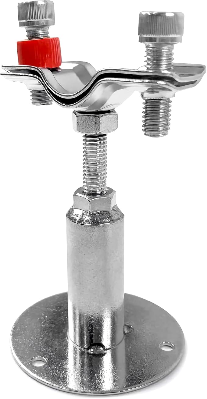 QWORK Adjustable Stainless Steel Pipe Support Bracket Kit - Image 2
