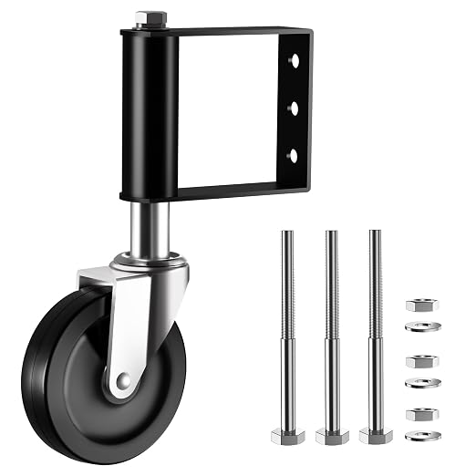 Ronlap Gate Caster Wheels for Wooden Gate Spring Loaded, 220 Lbs, 4 Inches | - Image 8